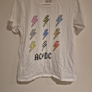 AC/DC Kids T-Shirt with Colorful Lightning Bolts